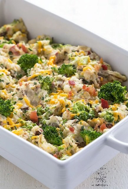 Broccoli Cheddar Potato Casserole