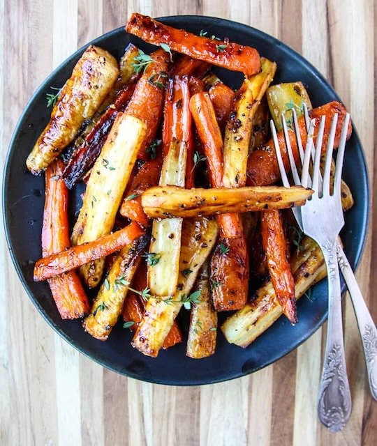 Honey Roasted Carrots and Parsnips