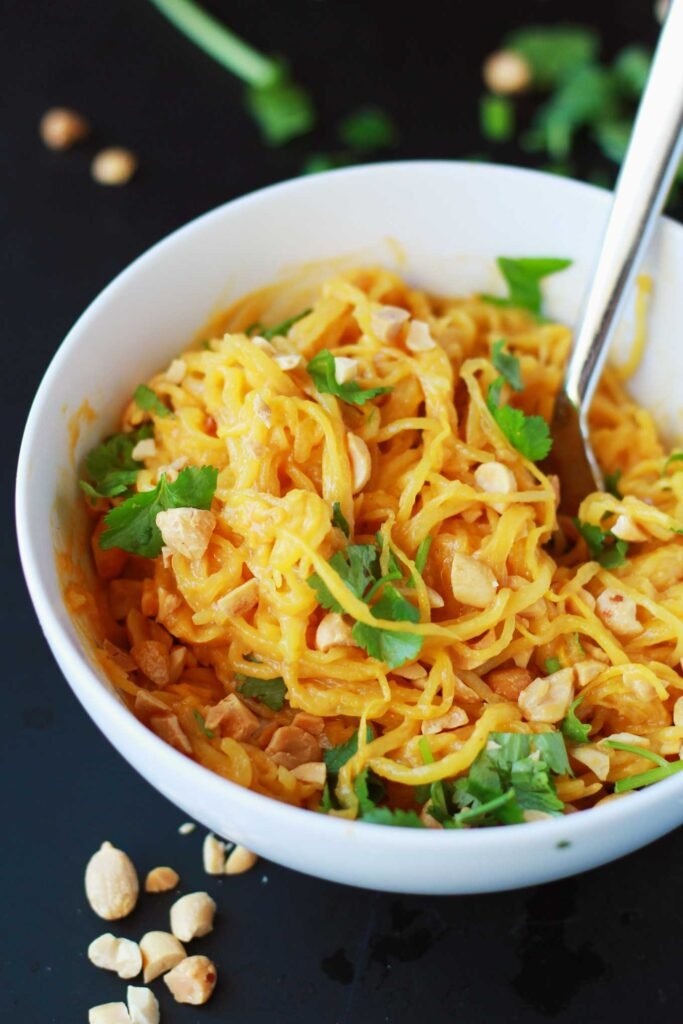 Spaghetti squash peanut noodles 1 1