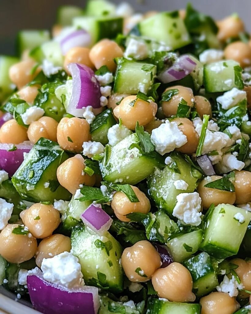 Herby Cucumber Salad with Feta and Chickpeas 1 1 copy