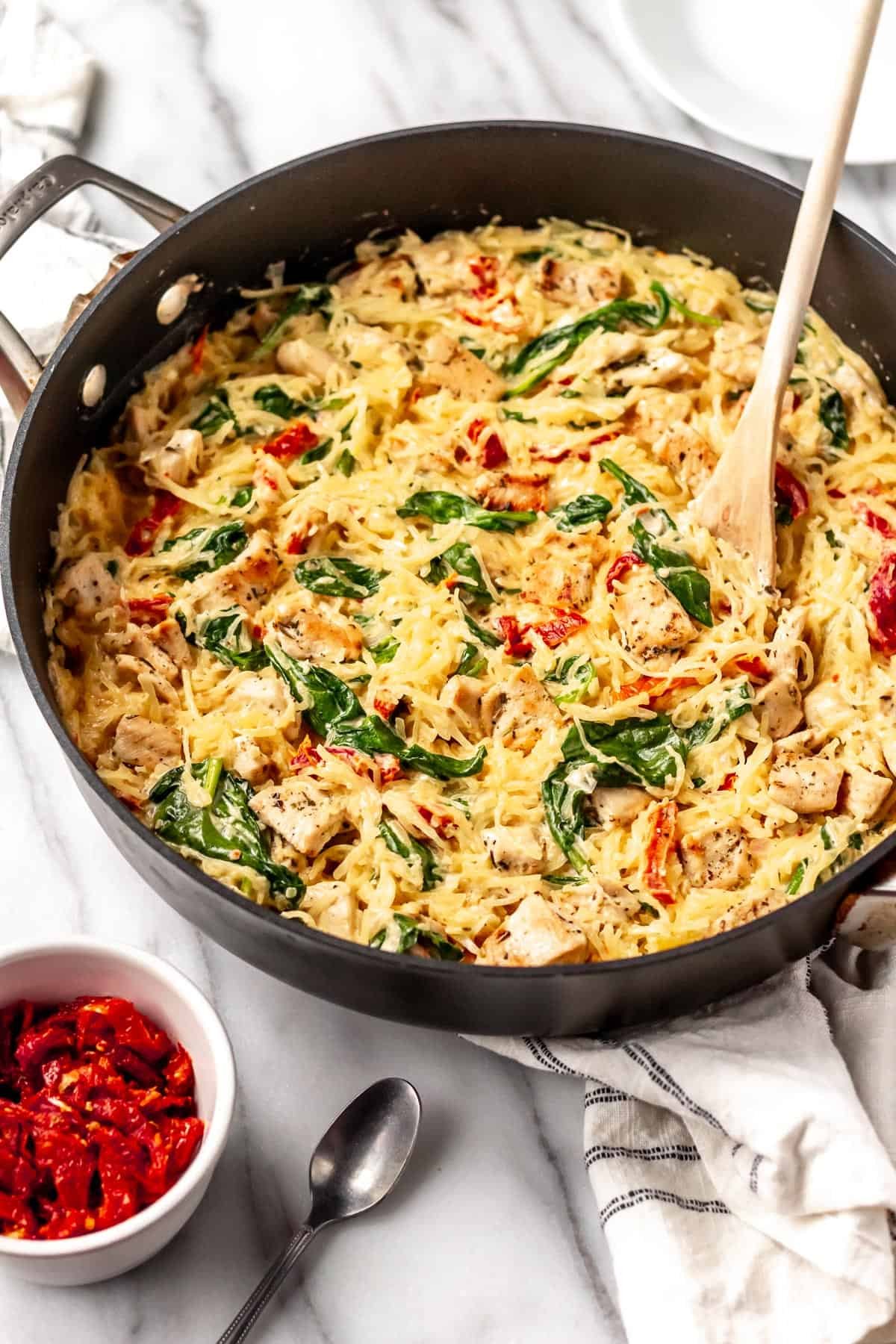 Tuscan Chicken Spaghetti Squash Recipe Image