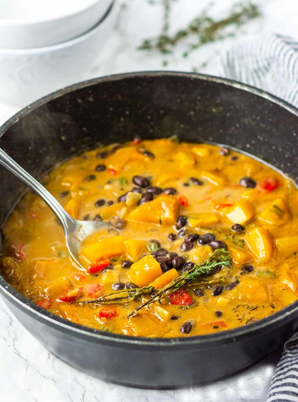 Black bean butternut squash stew